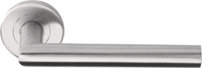 Formani gatdeel links Basics LB2L-19 EN1906/3 geveerd op rozet - mat RVS