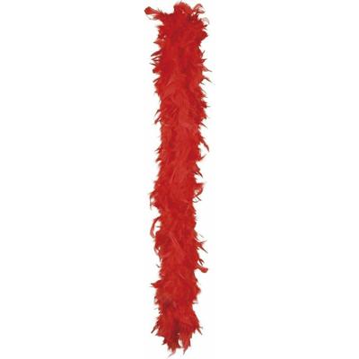Kerst boa - veren slinger - rood - 180 cm - 80 gram - kerstboomversiering - kerstslinger
