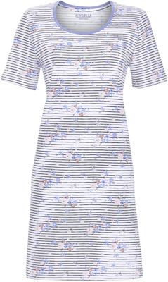 Katoenen nachthemd bloemen blauw