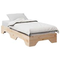 Bedframe zonder matras stapelbaar 75x190 cm massief hout Bedframe zonder matras stapelbaar 75x190 cm massief hout