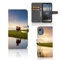 Nokia C12 | Telefoonhoesje | Met pasjeshouder | Koe