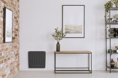 Elektrische Radiator BWS Mash 58x108 cm 2000W Muurbevestiging Met Stekker en Afstandsbediening Antracietgrijs