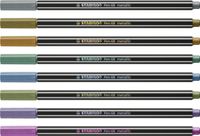 STABILO Pen 68 metallic, premium viltstift etui met 8 kleuren - thumbnail