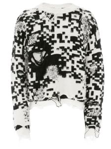 JW Anderson pull à motif QR-code - Blanc