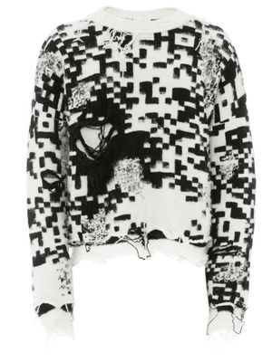 JW Anderson pull à motif QR-code - Blanc