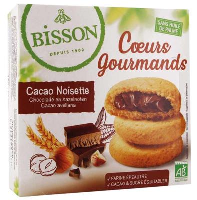 Bisson Gevulde koekjes hazelnoot choco bio