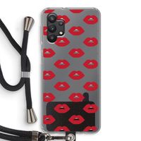 Lips: Samsung Galaxy A32 5G Transparant Hoesje met koord