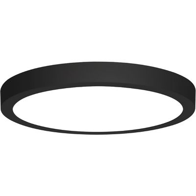 LED Downlight - 18W - Helder/Koud Wit 6400K - Mat Zwart - Opbouw - Rond - Aluminium - Ø225mm