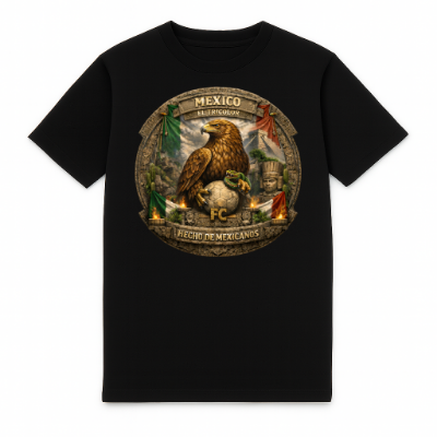 FC ELEVEN - Mexico El Tricolor Heavy T-Shirt - Zwart