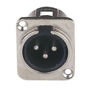 DAP XLR 3-polig chassisdeel male nikkel