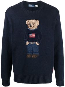 Polo Ralph Lauren pull Polo Bear en maille - Bleu