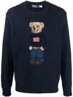 Polo Ralph Lauren pull Polo Bear en maille - Bleu - thumbnail