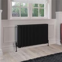 Eastbrook Rivassa 4 koloms radiator 100x60cm staal 2124W zwart mat