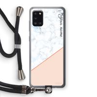 Marmer in stijl: Samsung Galaxy A31 Transparant Hoesje met koord Marmer in stijl: Samsung Galaxy A31 Transparant Hoesje met koord