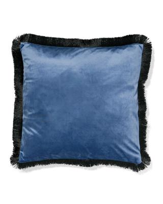051 Kussenhoes 50x50cm Franjes Blauw (blauw)