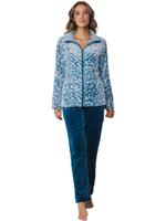 Rebelle Huispak Dames Fleece - Turquoise - Warm Vrouwen pyjama pak