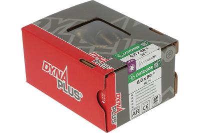 Dynaplus Houtbouwschroef Ar-Bronze Tk +Snijpunt Torx TX30 6.0X80/42 | 50 stuks - 0286.08.50401