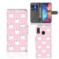 Samsung Galaxy A20e | Telefoonhoesje | Met pasjeshouder | Sleeping Cats