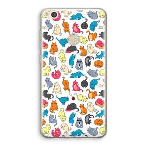 Kleurrijke katten: Huawei Ascend P8 Lite (2017) Transparant Hoesje