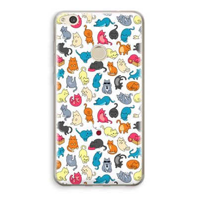 Kleurrijke katten: Huawei Ascend P8 Lite (2017) Transparant Hoesje