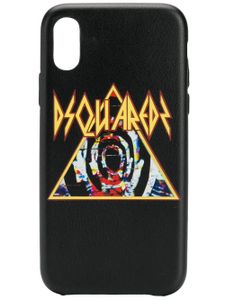 DSQUARED2 coque d'iPhone X à logo Rock imprimé - Noir