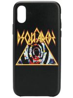 DSQUARED2 coque d'iPhone X à logo Rock imprimé - Noir - thumbnail