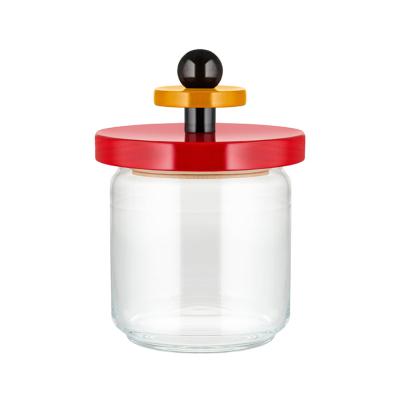Alessi Twergi Voorraadpot 75cl zwart/geel/rood