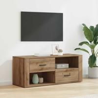 TV-kast met lade Artisan Eiken 100 x 35 x 40 cm Bewerkt hout