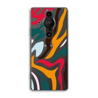 Colored Zebra: Sony Xperia Pro-I Transparant Hoesje Colored Zebra: Sony Xperia Pro-I Transparant Hoesje