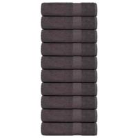 VidaXL Handdoeken 10st 50x100 cm 360 g/m² 100% katoen antracietkleurig