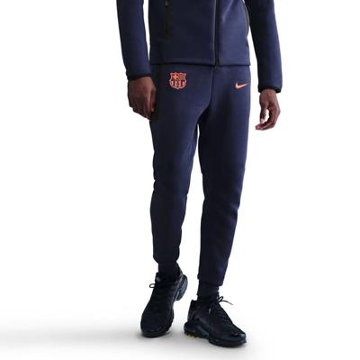 Nike FC Barcelona Tech Fleece Joggingbroek 2025-2026 Donkerblauw Oranje