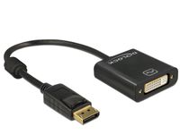 DeLOCK 62601 video kabel adapter 0,2 m DisplayPort 1.2 DVI-I 24+5 Zwart