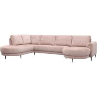 Bank Soof hoekziteiland rond links + 2,5 zits zonder arm + longchair rond arm rechts