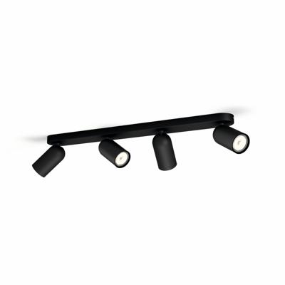 Philips SpotlampPongee 4-lichts zwart - 5058430PN