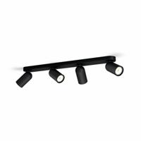 Philips SpotlampPongee 4-lichts zwart - 5058430PN