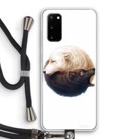 Yin Yang Wolves: Samsung Galaxy S20 Transparant Hoesje met koord