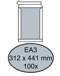 Envelop Quantore bordrug EA3 312x441mm zelfkl. wit 100stuks