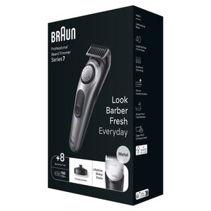 Braun BeardTrimmer 7 Baardtrimmer Series 7 BT7420, Trimmer Met Kapperstools en 100 Minuten Gebruiksduur