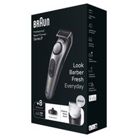 Braun BeardTrimmer 7 BT7420 Zwart, Grijs - thumbnail