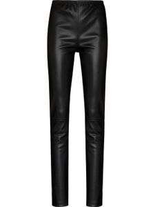 MM6 Maison Margiela legging en cuir artificiel - Noir