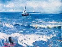 Kunstdruk Vincent Van Gogh - Paesaggio marino 80x60cm