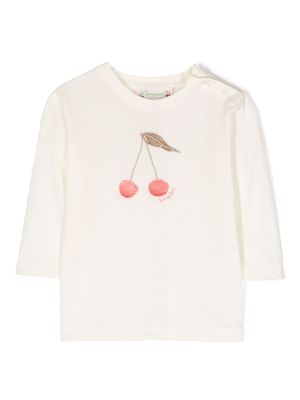 Bonpoint t-shirt à imprimé cerise - Tons neutres