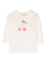 Bonpoint t-shirt à imprimé cerise - Tons neutres