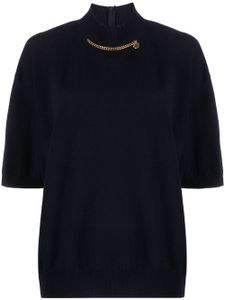 Stella McCartney blouse en laine Falabella à col montant - Bleu