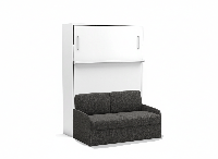 Tweepersoons opklapbed Diva loft met bank Grijs - Polyether - tot 80 KG