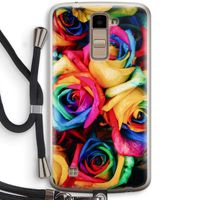 Neon bloemen: LG K10 (2016) Transparant Hoesje met koord