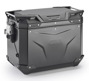 GIVI OBKEV48 Trekker Outback EVO Smart, Topkoffers en zijkoffers voor de moto, Zwart Aluminium Rechts 48l