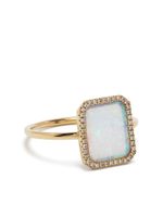 Persée bague en or 18ct sertie d'opale et de diamants