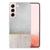 Samsung Galaxy S22 | Bumper Hoesje | Wood Concrete