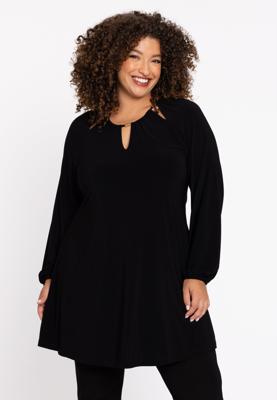 Yoek Tuniek wide bottom | Zwart | Maat 42/44